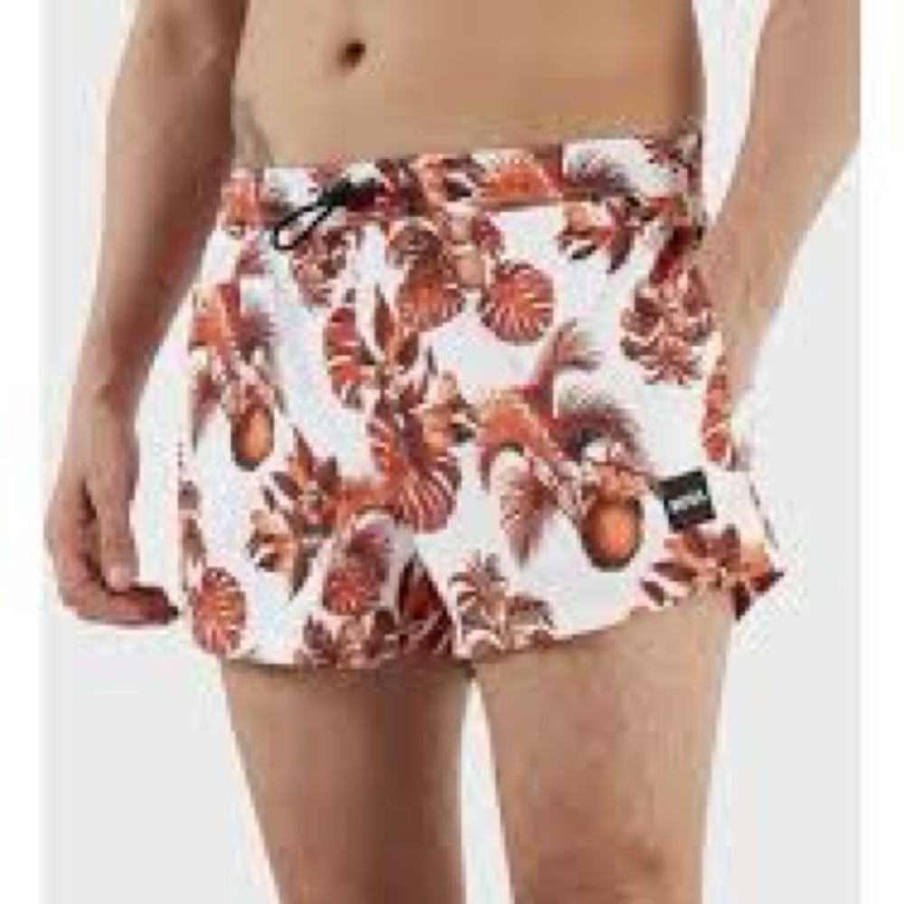 BOSS Hugo Boss Tropical Print Swim Trunks Men’s Drawstring Board Shorts Size XL